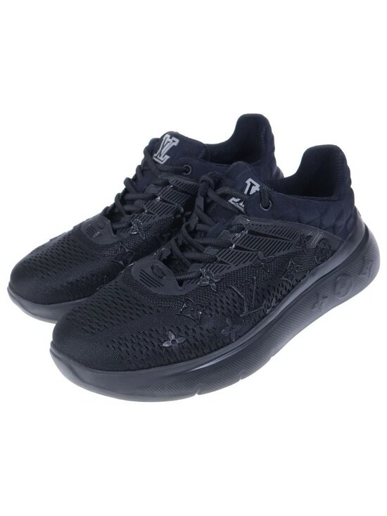 Louis Vuitton Show Up Line Monogram Mesh Low Cut Sneakers Black